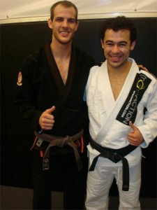 Cole Miller posing with Marcelo Garcia